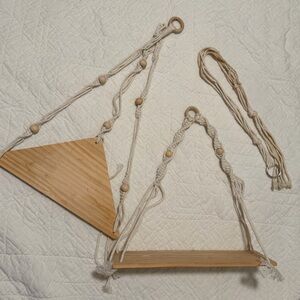 Boho Macramé Hanging Shelves and Plant hanger